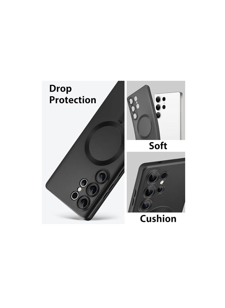 Case - Samsung Galaxy S25 Ultra Magnetic Case [Compatible with MagSafe] Slim Wireless Charging Protective Case for Samsung Galaxy S25 Ultra 6.9 Inch 2025, Black - Image 1