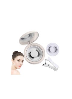 Krafty Magnetic Eyelashes, Krafty Magnetic Lashes with Applicator, No Glue Magnetic False Eyelashes, Double Sided Reusable Glue-Free Natural Lashes, Easy to Wear and Remove