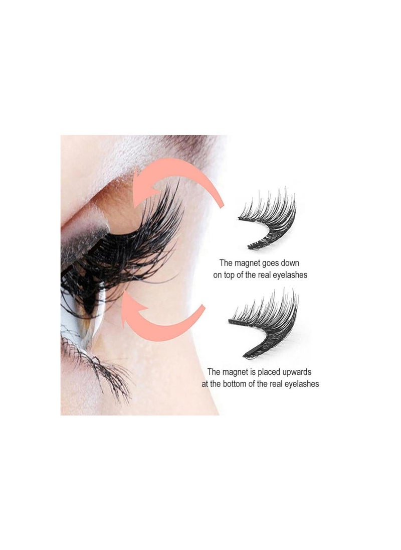 Generic - Krafty Magnetic Eyelashes, Krafty Magnetic Lashes with Applicator, No Glue Magnetic False Eyelashes, Double Sided Reusable Glue-Free Natural Lashes, Easy to Wear and Remove - Image 1