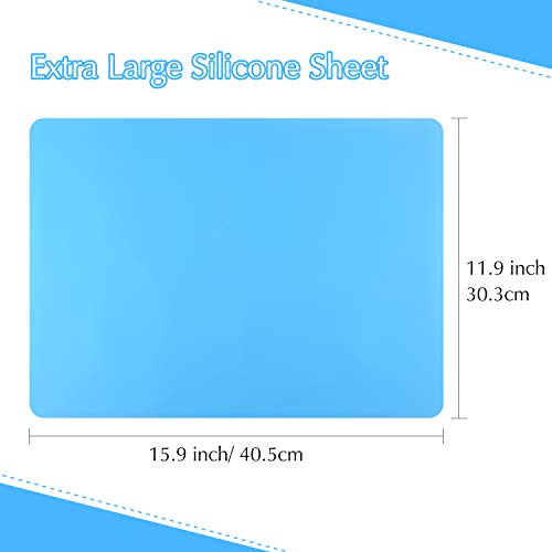 FEPITO 3PCS A3 Extra Large Silicone Sheet for Crafts Jewelry Casting Molds Multipurpose Silicone Mat Reusable Heat Resistant Food Grade Placemat - Image 3