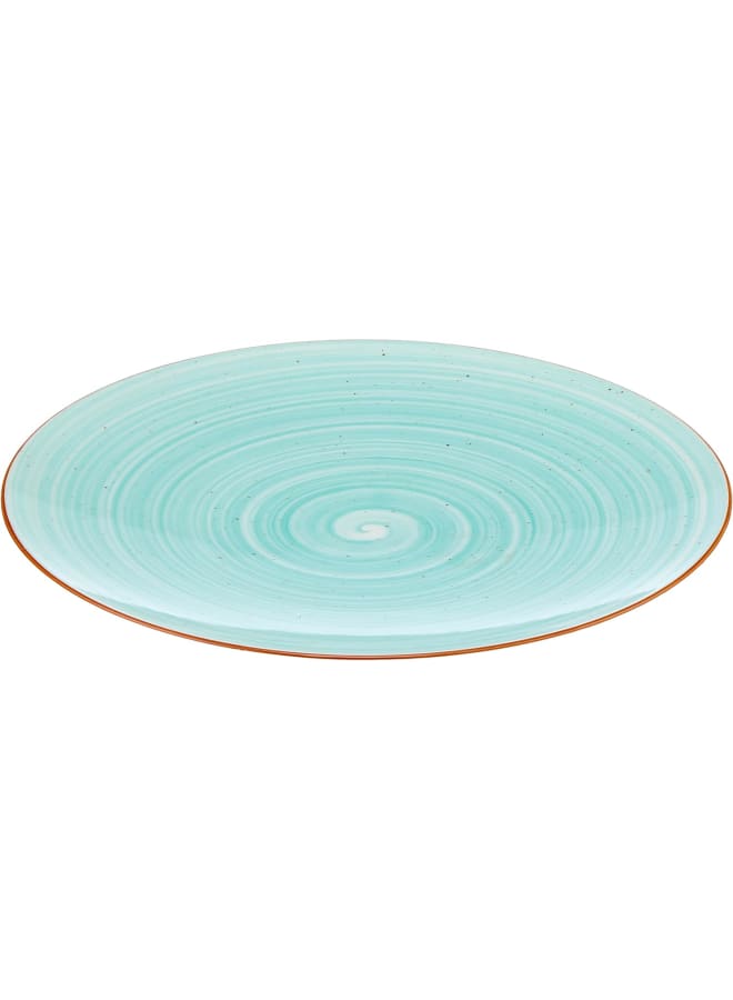 Zinnia By Fathy Mahmoud Porcelain Art Folio Turquoise Coup Dinnerware Set â€“ 30 Pieces - Image 4