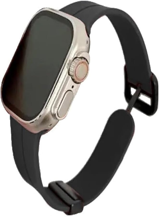 Next Next store Magnetic Silicone Sport Band Compatible with Apple Watch Ultra/Ultra 2 49mm 45mm 44mm 42mm, Soft Strap for iWatch Series 9/8/7/6/5/4/3/2/1/SE