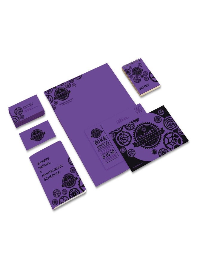 Neenah Astrobrights Color Cardstock, 65 lb Cover Weight, 8.5 x 11, Gravity Grape, 250/Pack - Image 4