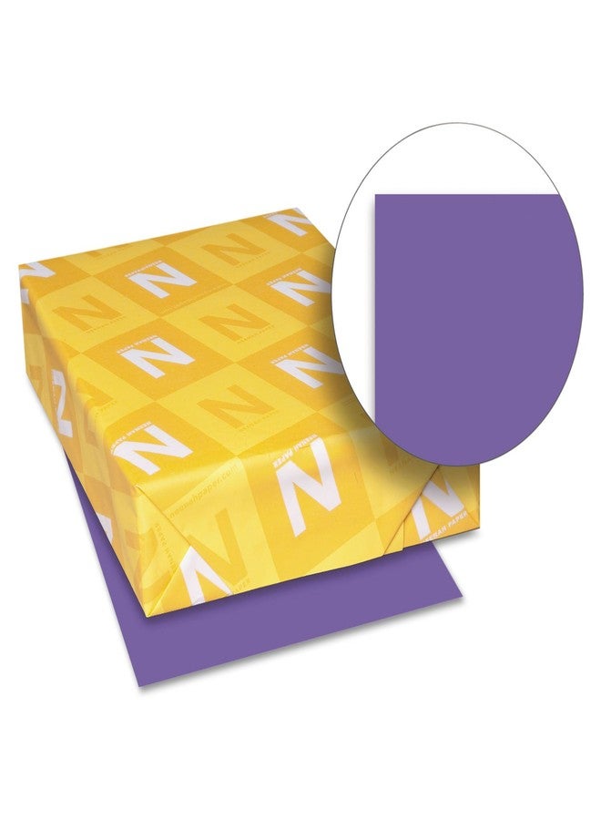 Neenah Astrobrights Color Cardstock, 65 lb Cover Weight, 8.5 x 11, Gravity Grape, 250/Pack - Image 1