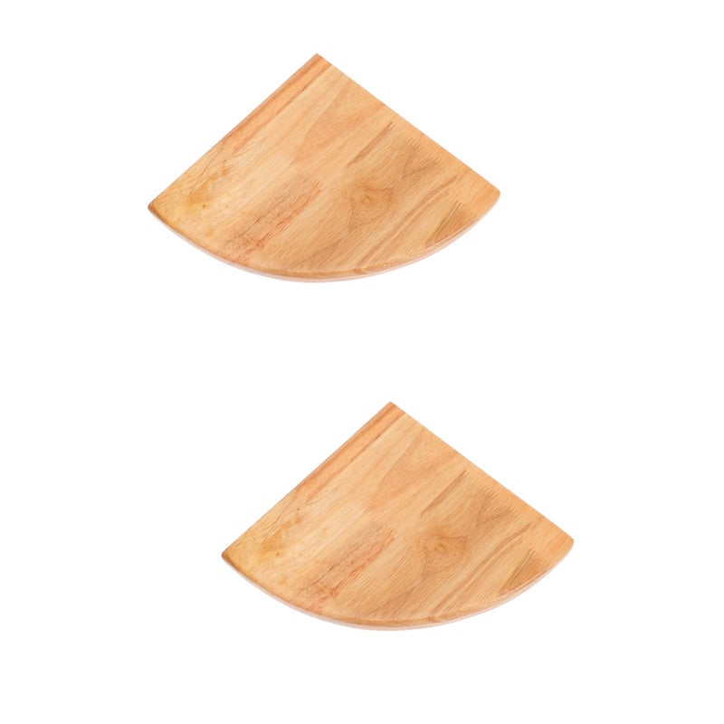 2 pcs Sector Shape Storage Rack Wall-mounted Storage Shelf Wall Decor - Image 1