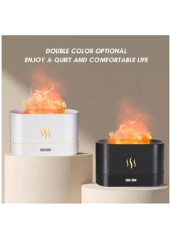 بيوينتي Essential Oil Diffuser, Simulation Flame Upgrade Mist Air Humidifier, 180ml Aromatherapy Diffuser, 2 Night Lights Brightness and Auto Shutdown  - Image 2