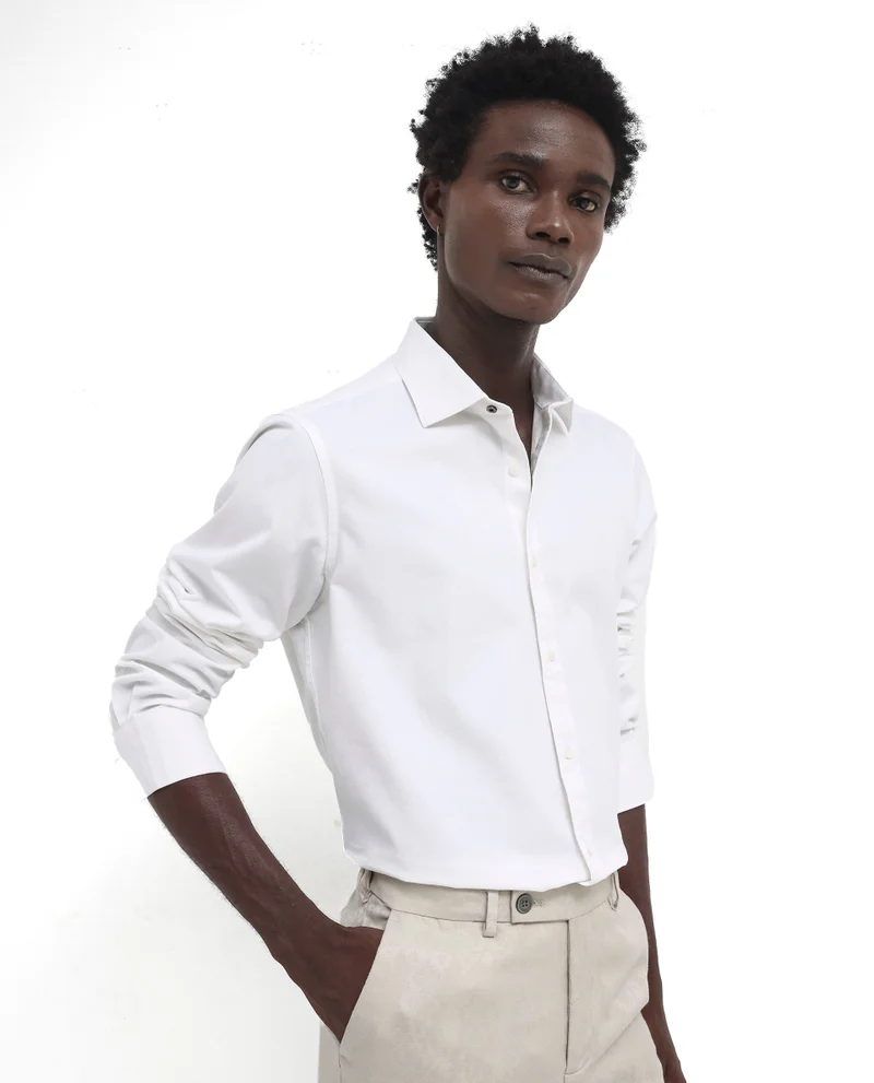 Rare Rabbit Men's Plain Cotton Shirt