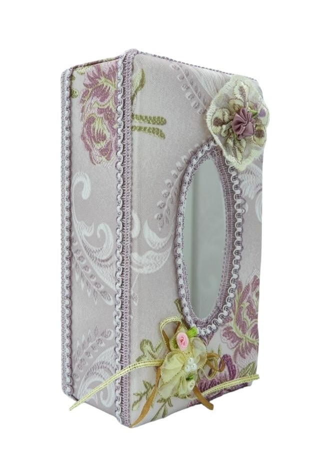 BABAZAM Tissue Box Holder Rectangle Durable Elegant & Stylish Tissue Box Holder for Living Room Office Home Table Décor Purple 23.5x14x9cm - Image 2
