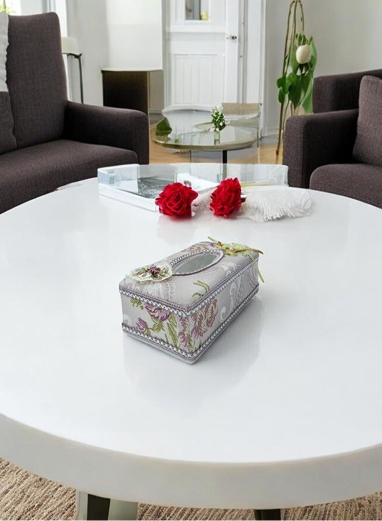 BABAZAM Tissue Box Holder Rectangle Durable Elegant & Stylish Tissue Box Holder for Living Room Office Home Table Décor Purple 23.5x14x9cm - Image 4