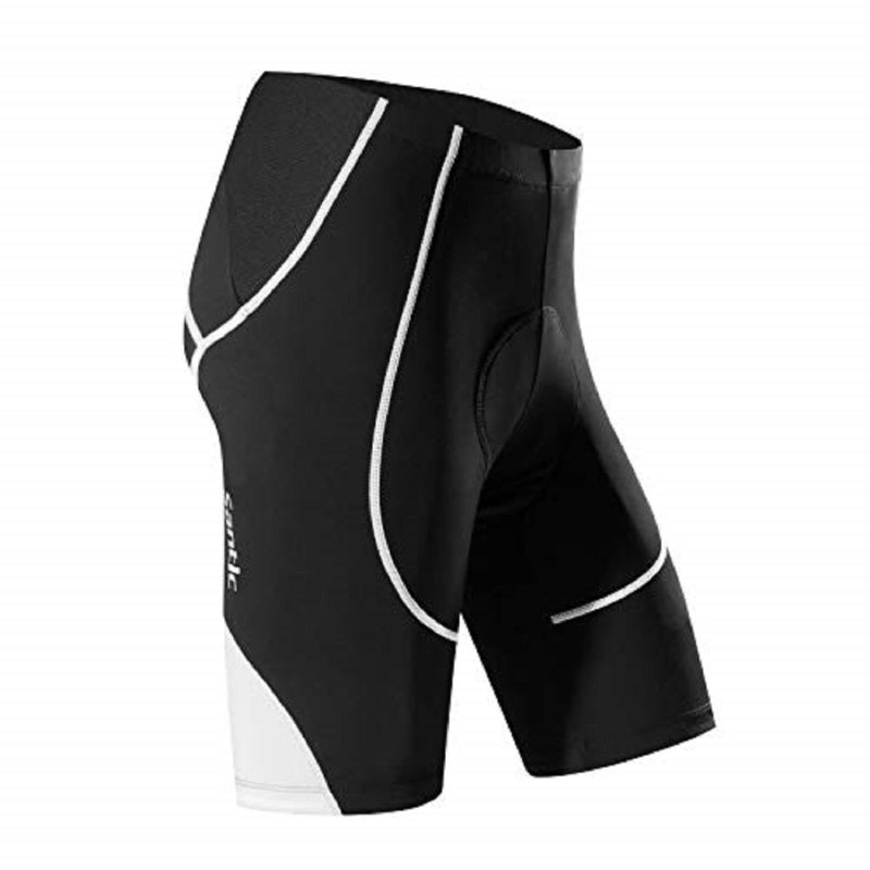 Santic Cycling Men's Shorts Biking Bicycle Bike Pants Half Pants 4D Coolmax Padded White XS