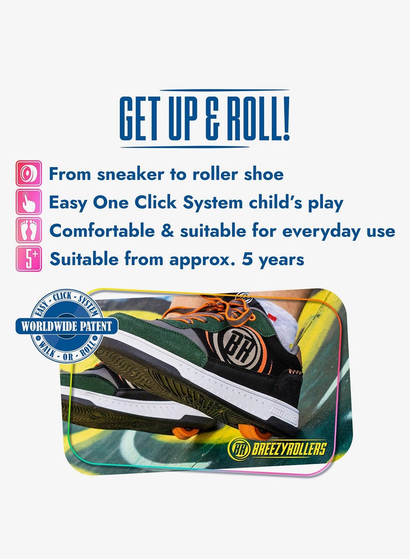 BREEZYROLLERS BREEZY ROLLERS shoes with wheels for children, Roller skates sneakers kids, From children's street shoes to roller skates in a few seconds, Patented click system, Trainers with wheels for girls & boys - Image 2