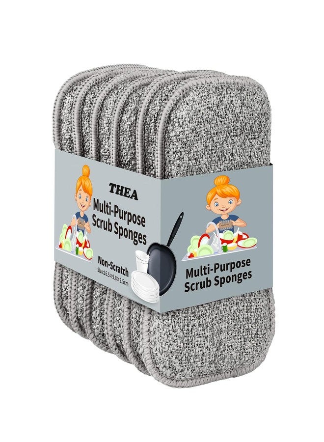 THEA Multi-Purpose Scrub Sponge Pad (Pack of 5) - Reusable Non-Scratch Microfiber Scrubber for Kitchen & Bathroom | Dish Wash, Utensils Cleaning, Steel Wool & Wire Cloth Alternative - Image 1