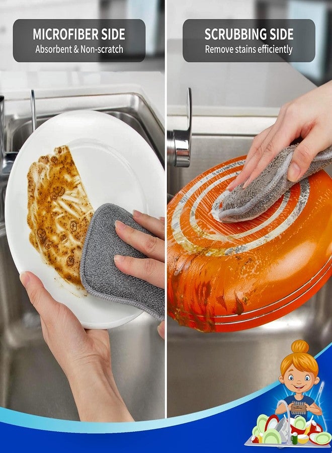THEA Multi-Purpose Scrub Sponge Pad (Pack of 5) - Reusable Non-Scratch Microfiber Scrubber for Kitchen & Bathroom | Dish Wash, Utensils Cleaning, Steel Wool & Wire Cloth Alternative - Image 3