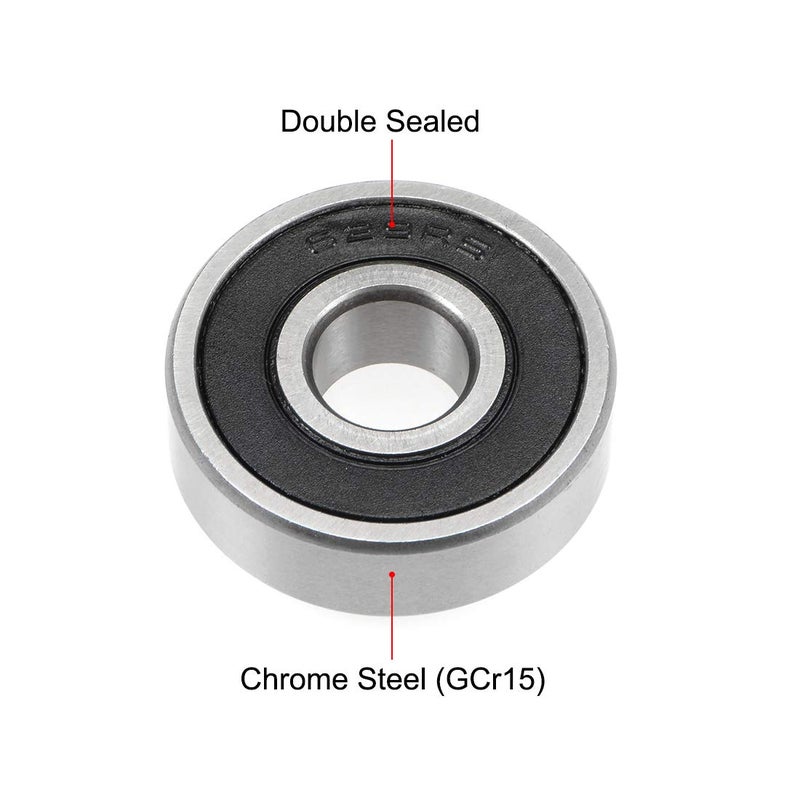 uxcell 629-2RS Ball Bearing 9x26x8mm Double Sealed ABEC-3 Bearings 10pcs - Image 2