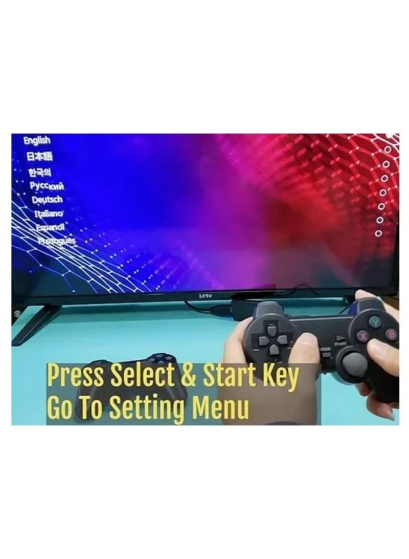 وحدة تحكم ألعاب الفيديو اللاسلكية Hdmi 64 جيجابايت مع 10000 لعبة