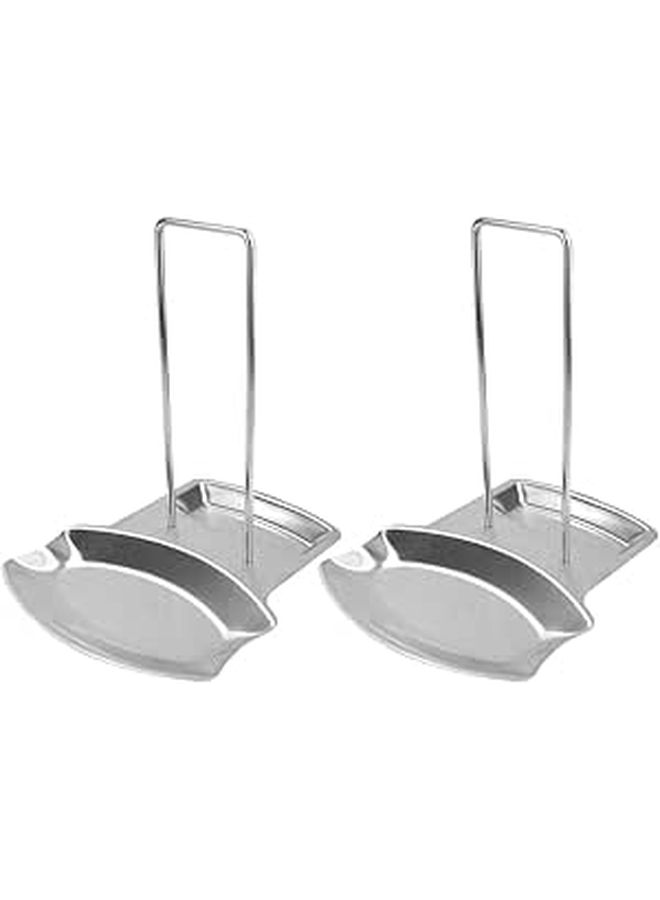 Stainless Steel Kitchen Lid Rack With Pot Cover Holder And Spoon Rest - Image 1