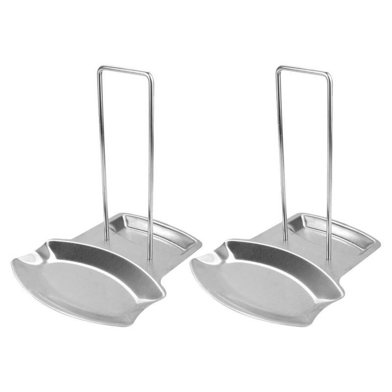Stainless Steel Kitchen Lid Rack With Pot Cover Holder And Spoon Rest - Image 2