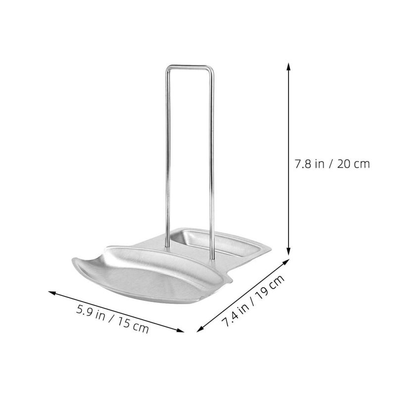 Stainless Steel Kitchen Lid Rack With Pot Cover Holder And Spoon Rest - Image 3