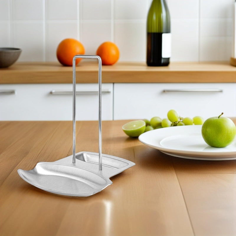 Stainless Steel Kitchen Lid Rack With Pot Cover Holder And Spoon Rest - Image 5