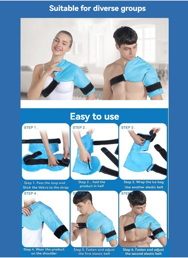 M MIAOYAN Gel ice pack shoulder protector cold and hot dual-purpose therapy bag shoulder protector  - Image 3