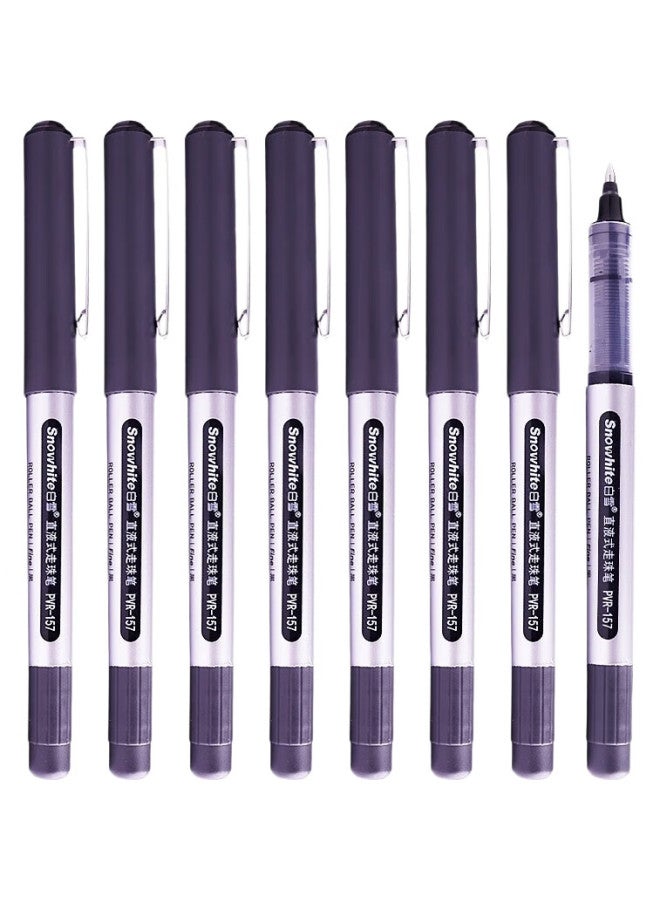 Snowhite Pvr-157 Rollerball Pen, Bullet-Shaped, Thickened, Gel Ink, For Students, Signing, And Sketching, Black, 0.7Mm, 12 Pens/Box - Image 2