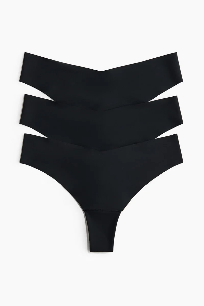 H&M  3-pack microfibre Brazilian briefs for Women | Best Price UAE