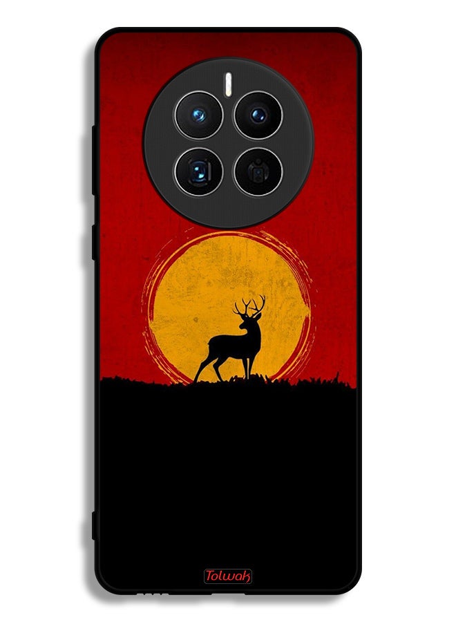 Tolwak Huawei Mate 50E Protective Case Cover Deer And Moon Artwork - Image 1
