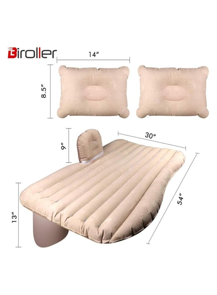 إلترازون Car Inflatable Air Mattress with Pump & Pillows, Portable Twin Size Back Seat Bed for SUV, Car Travel, Camping, Hiking - Quick Inflation, Durable PVC Flocked Airbed for Kids & Adults  - Image 3