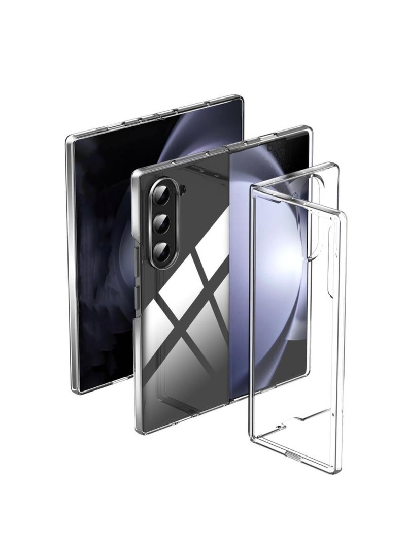 Aookay for Samsung Galaxy Z Fold 7 Phone Case, Slim Clear Phone Case, Foldable Hard PC Protective Case, Scratch-Proof, Drop-Proof, Anti-Yellowing Phone Case [No Front Screen Protector] (Clear) - Image 1