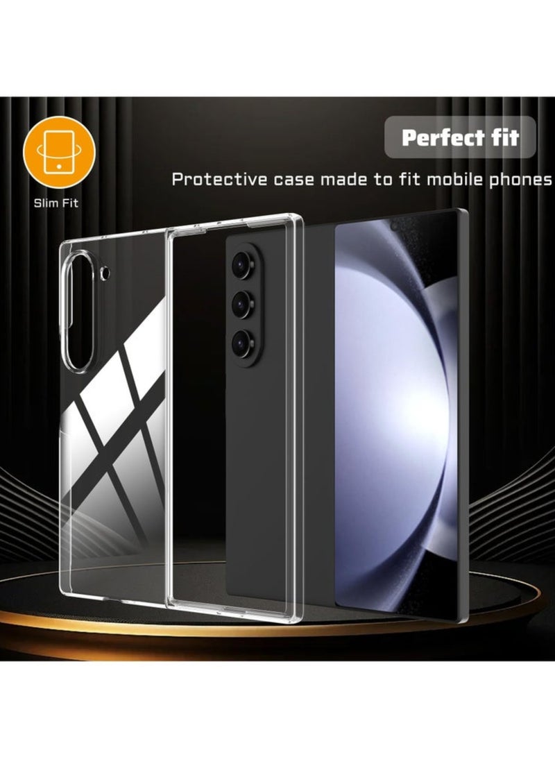 Aookay for Samsung Galaxy Z Fold 7 Phone Case, Slim Clear Phone Case, Foldable Hard PC Protective Case, Scratch-Proof, Drop-Proof, Anti-Yellowing Phone Case [No Front Screen Protector] (Clear) - Image 2