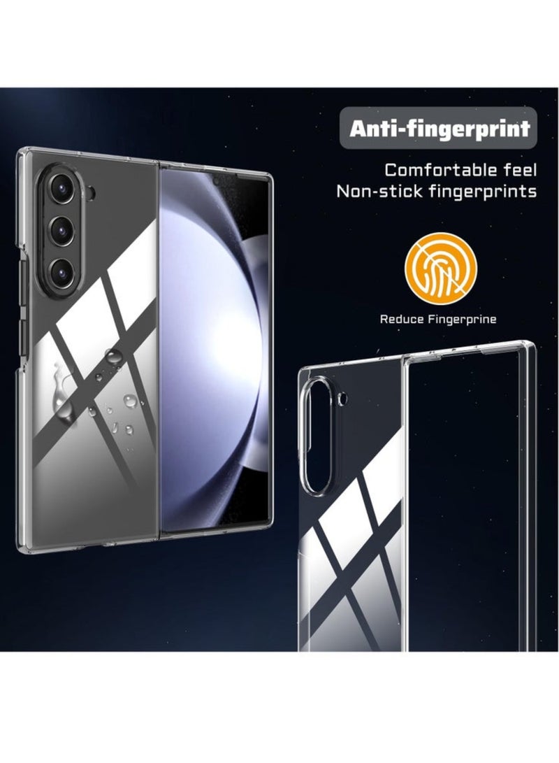 Aookay for Samsung Galaxy Z Fold 7 Phone Case, Slim Clear Phone Case, Foldable Hard PC Protective Case, Scratch-Proof, Drop-Proof, Anti-Yellowing Phone Case [No Front Screen Protector] (Clear) - Image 3