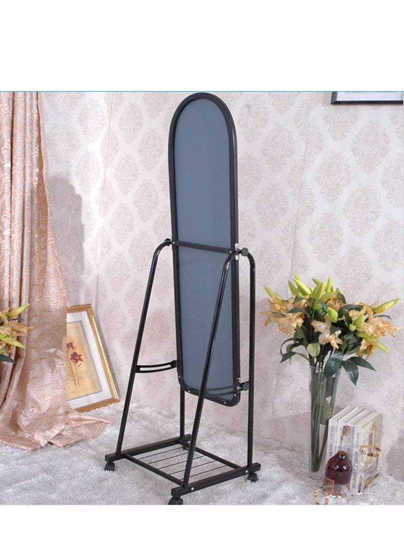 Full Length Mirror Vanity Standing Mirror Full Length Long Mirror Large Full Body Mirror Tall Floor Standing Mirror 45*160cm Black - Image 2