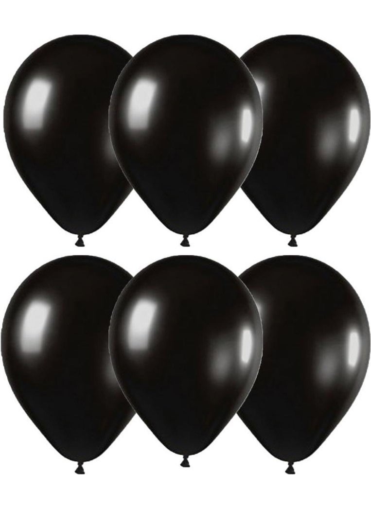Gemar Metallic Balloon Imported 100 Pcs Black 