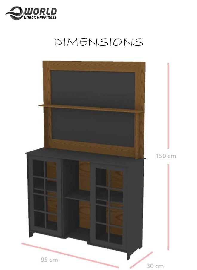 Eworld - Large DIY Coffee and Corner Table with Multiple Shelves for Kitchen - Image 1