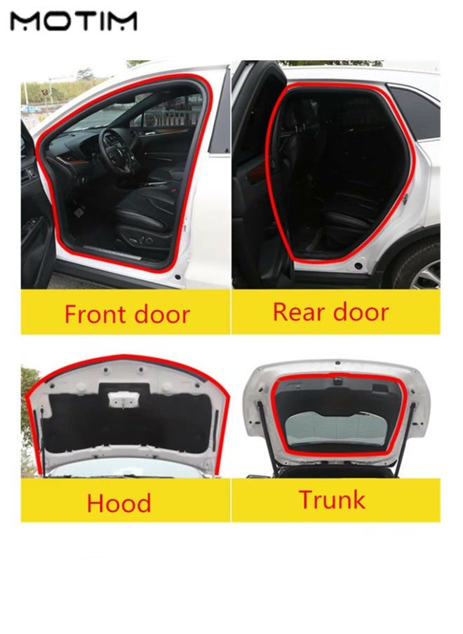 Motim L Shape Car Door Seal Strip 16.4Ft/5M, Universal Self Adhesive Rubber Car Weather Stripping, Auto Door Draft Seal Strip, Trunk Trim Edge Soundproofing Noise Insulation Weatherstrip  - Image 5