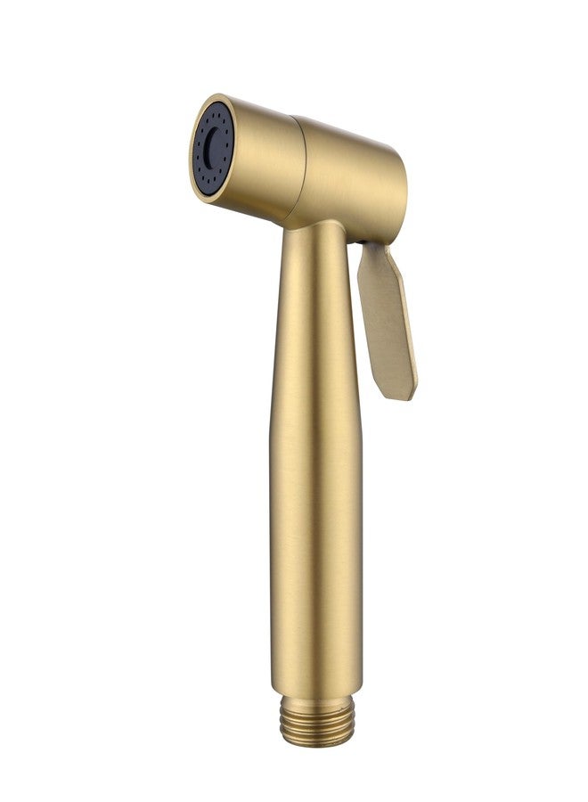 Lambloraey Brushed Gold Bidet Sprayer Head Only, Stainless Steel Brass Hand Bidet Sprayer with Adjustable Water Pressure Control for Baby Cloth Diaper & Bathroom & Pet Shower - Image 1