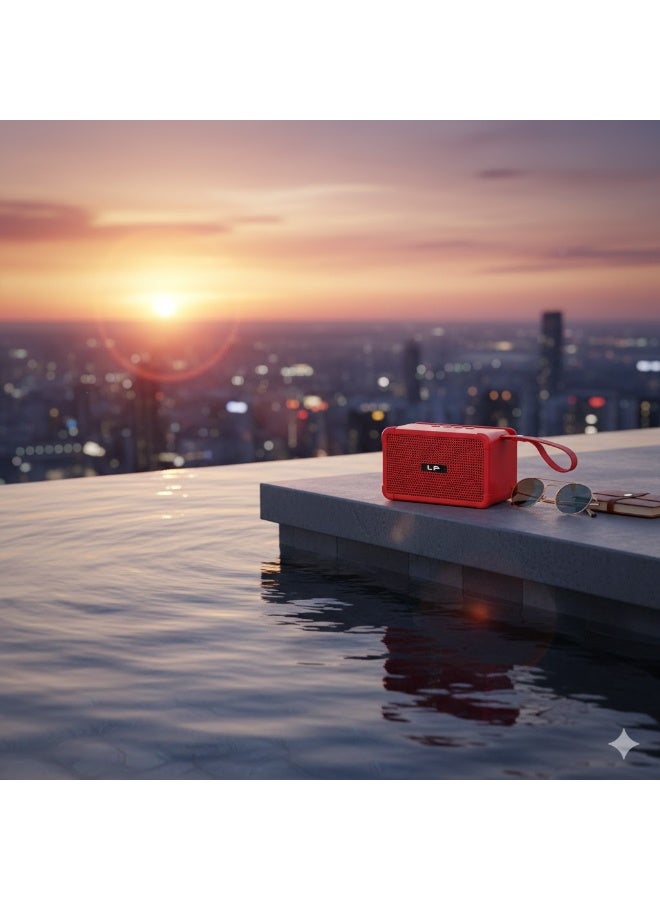 ال بي مكبر الصوت المحمول من الذي يجمع بين التصميم العصري الجذاب والتقنيات الصوتية المتقدمة. رفيقك المثالي في كل مكان  لون احمر - Image 3