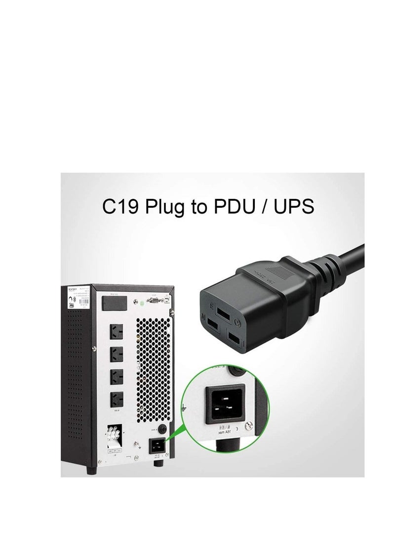 كابل الطاقة C19 قابس التيار الكهربائي في المملكة المتحدة إلى سلك تمديد IEC 320 C19 بطول 3 أمتار