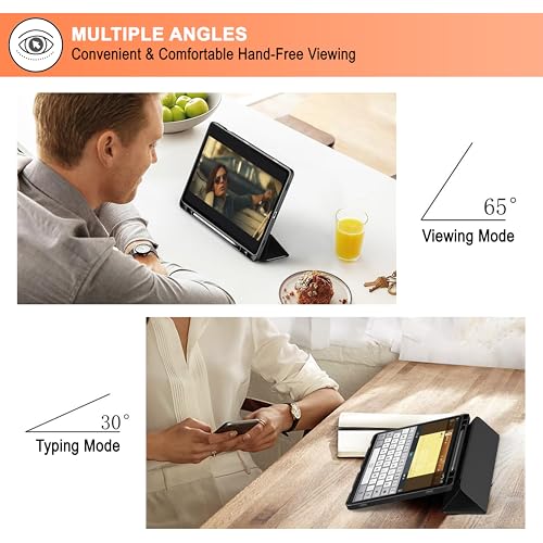 CEDO Tri-Fold for iPad mini 6 (6th Gen)/ iPad mini 7 (7th Gen) 8.3 in Smart Case Flip Cover with Multi Viewing Angles Stand | Pencil Holder | TPU Backcover (Black) - Image 3