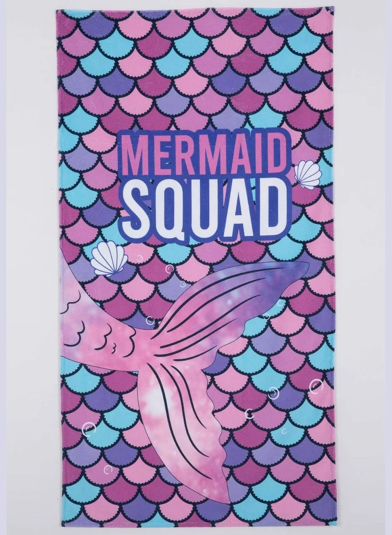 ديفاكتو Mermaid Print Beach Towel