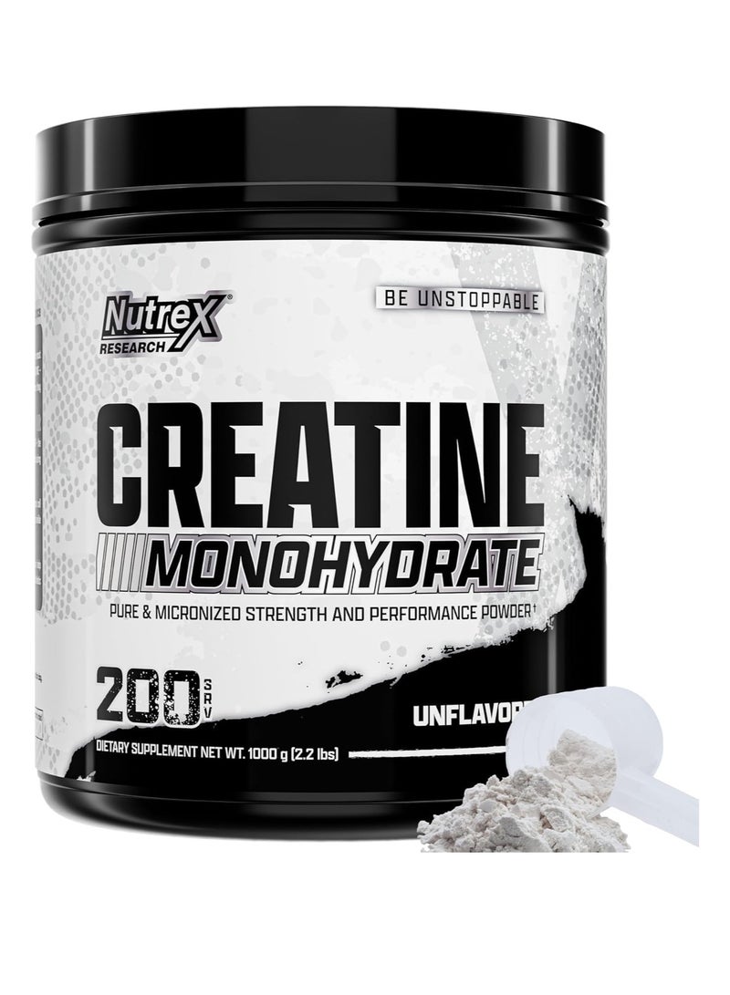 Nutrex Research Creatine Monohydrate Pure Micronized Strength And Performance Powder Unflavored 2.2 lbs 1000 g - Image 1