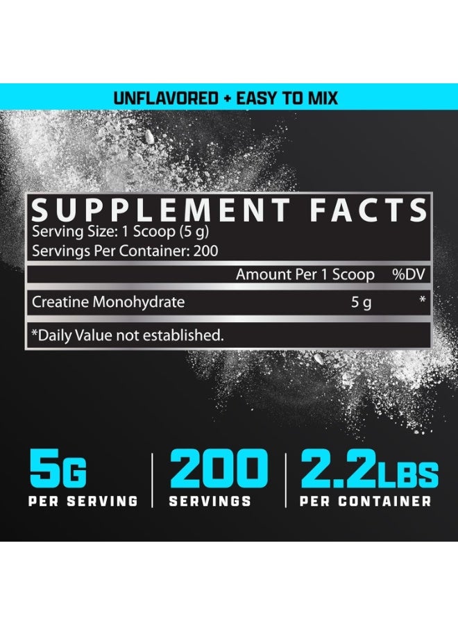 Nutrex Research Creatine Monohydrate Pure Micronized Strength And Performance Powder Unflavored 2.2 lbs 1000 g - Image 4
