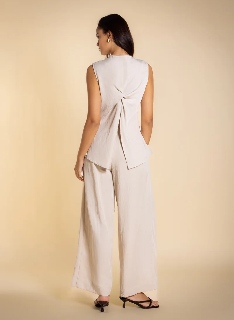 Shapes Beige LIGHTWEIGHT WAISTCOAT SET for Women | Best Price UAE