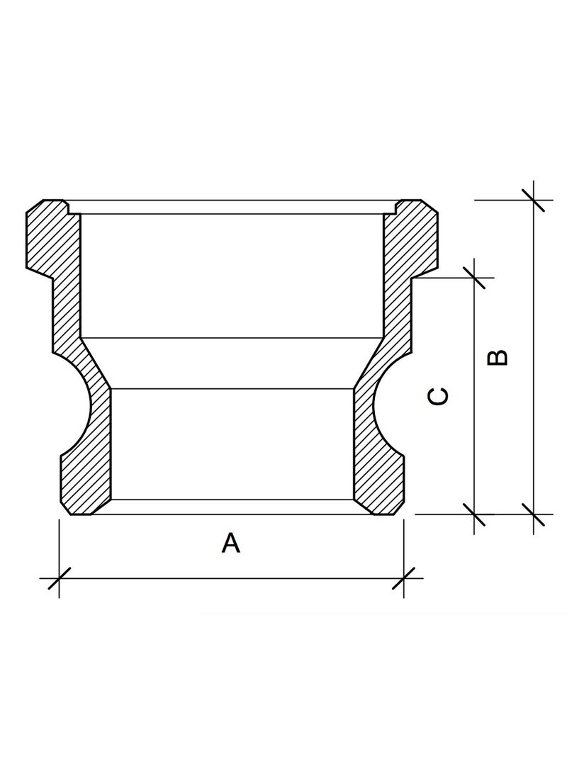 Aluminum Camlock Coupling Part A (BSPT 5'') - Image 2