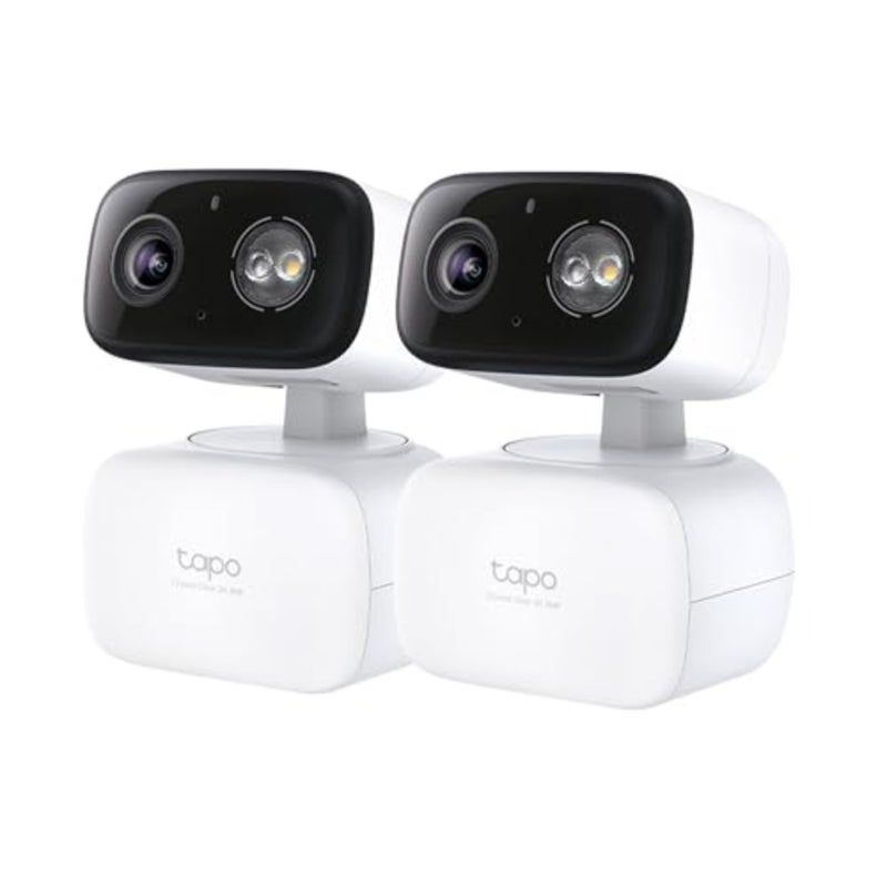 كاميرا أمان داخلية/خارجية لمراقبة المنزل، غلاف بلاستيكي ABS، لون أسود، دقة 2K 3MP مع 360 مقلاة/إمالة، رؤية ليلية ملونة، اكتشاف صرخة الشخص والطفل، تتبع الحركة، دعم SD والتخزين السحابي - Image 1