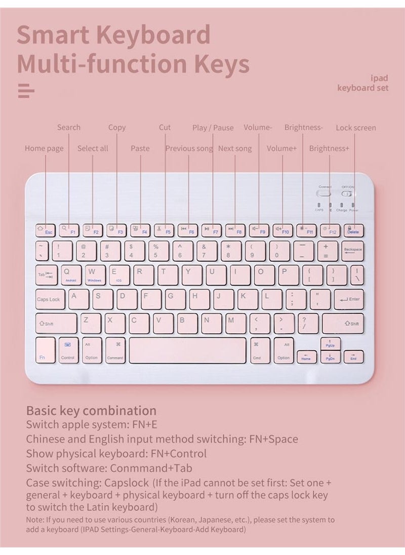 Apera - Gn-62 Wireless Bluetooth Keyboard Mouse Set Ultra Thin Portable English Q Keyboard - Image 1