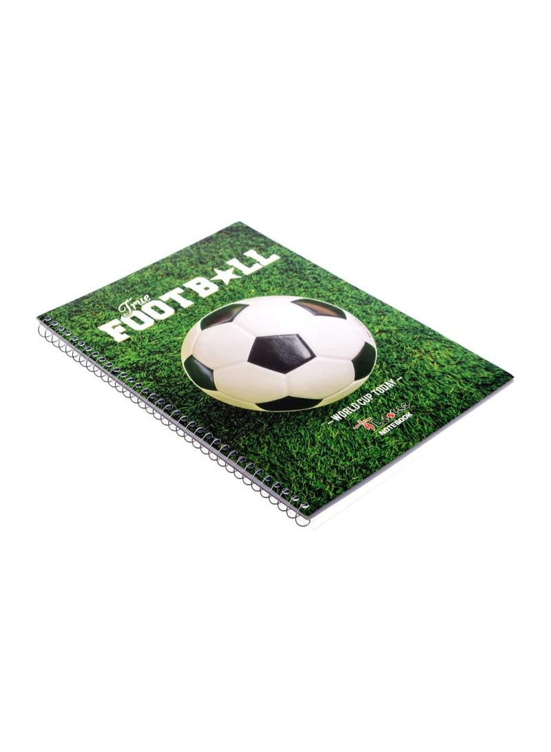 دفتر رياضيات حلزوني عالي الجودة A4-mix (نصف مربع) 21*29.7 سم 80 ورقة - متعدد الألوان - Image 1