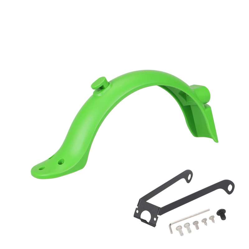 Rear Bike Mudguard: Green Durable ABS PC Material - Metal Bracket Anti-Shake License Plate Mount Lightweight Easy Install for M365/1S/Pro/Pro2 Electric Scooters - Image 1
