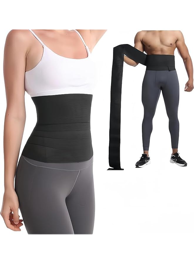 PROMASS Waist Trainer For Women Lower Belly Fat,Waist Wrap,Non-Slip Waist Trainer For Women Plus Size(Black) - Image 1