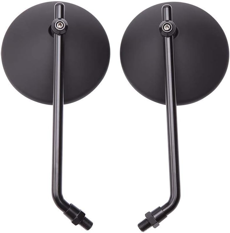 DREAMIZER 3.8" Motorcycle Handle Mirror Round Rear View Side Mirrors - Black - Image 3